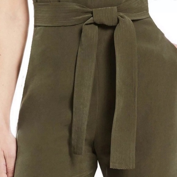 Antonio Melani | Olive Belted Cropped Jumpsuit - Picture 3 of 7